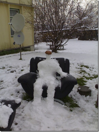 Asylanten als Schneemänner